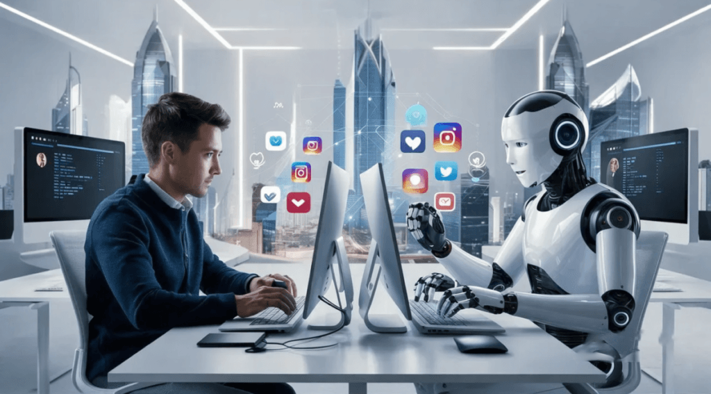 hombre vs automatizacion en redes hombre vs maquina como gestor de redes sociales